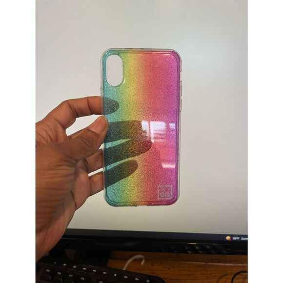 iPhone XS/X Sparkle Neon Rainbow Cellphone Case - Picture 4 of 7